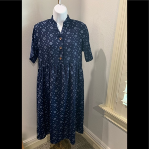 Lake Flower Maxi Tunic Dress No size fits like a‎ Med Oversight